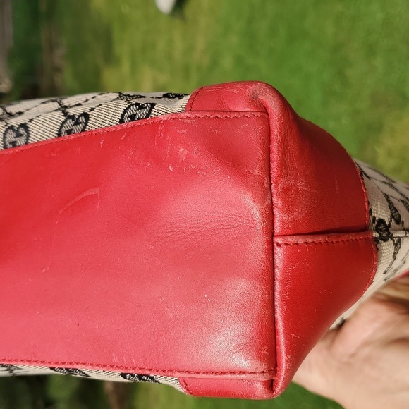 GUCCI gg Beautiful Authentic Vintage Classi Monogram Canvas Tote. - Picture 8 of 17